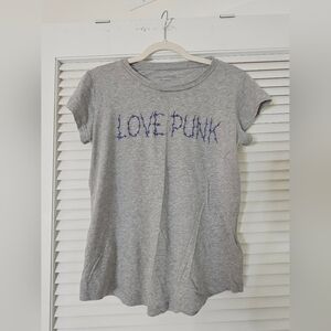 Zadig & Voltaire Heather Gray *Love PUNK* T-Shirt SZ m